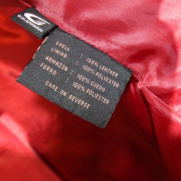 Red Siena Real 100% Leather Coat - Picture 8 of 8
